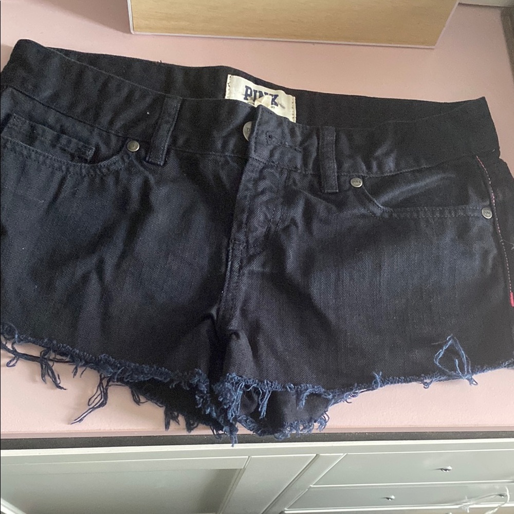 PINK Victoria's Secret Black Denim Women's Shorts